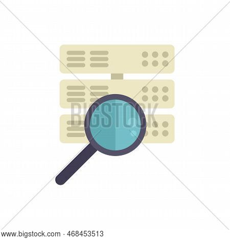 Server Database Icon Flat Vector. Crm Data. Client Human Isolated
