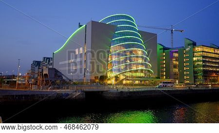 The Convention Centre Dublin In The Evening- Travel Photography - City Of Dublin, Ireland - April 20