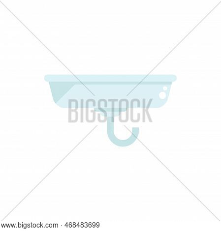 Water Basin Icon Flat Vector. Sewer Construction. Drain Plumber Isolated
