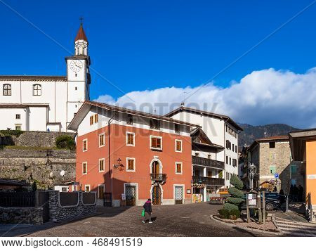 Sutrio, Italy - December 29, 2022: Sutrio Is A Village In The Province Of Udine In The Italian Regio
