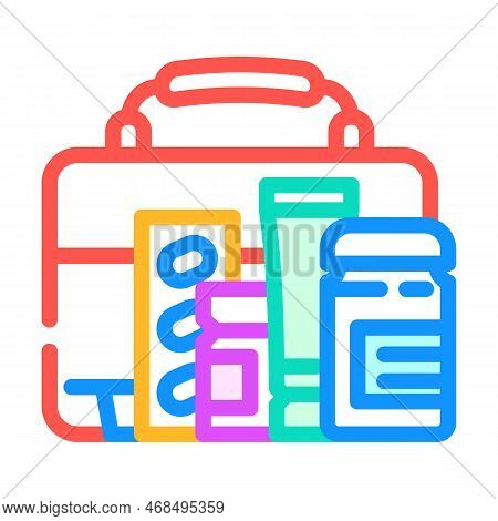 First Aid Kit Health Color Icon Vector. First Aid Kit Health Sign. Isolated Symbol Illustration