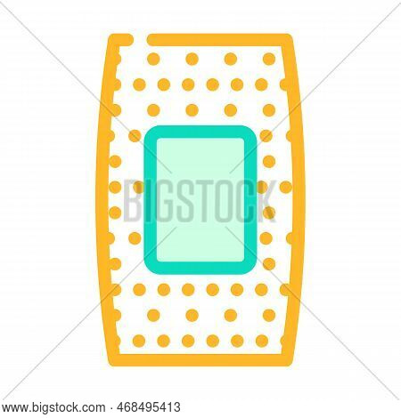 Adhesive Bandages First Aid Color Icon Vector. Adhesive Bandages First Aid Sign. Isolated Symbol Ill