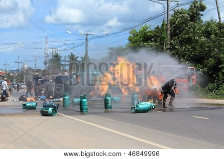 Fighter Fighting Fire