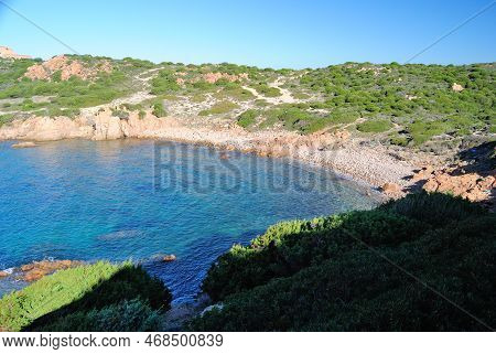 View Of Cala Lu Poltu Pitrosu Near Punta Canneddi