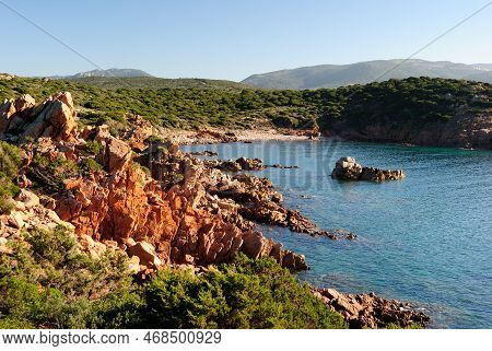 View Of Cala Lu Poltu Pitrosu Near Punta Canneddi