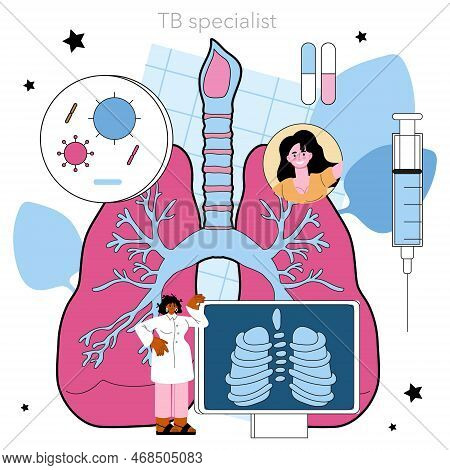 Tuberculosis Specialist. Human Pulmonary System Diseases Diagnostic