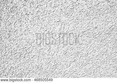 Facade Plaster Background. Gray Plaster Grain Pattern. Tile Adhesive Texture. Home Renovation Textur