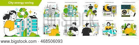 Energy Efficiency In The City Set. Municipal Electricity Consumption