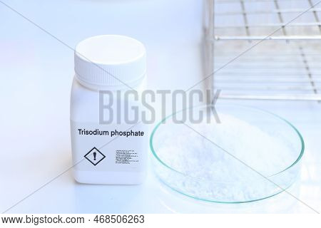 Trisodium Phosphate In Bottle , Chemical In The Laboratory And Industry, Chemicals Used In The Analy