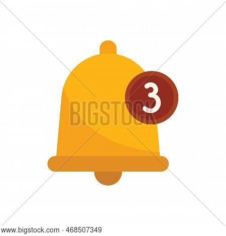 Bell Notification Icon Flat Vector. Email Message. Send Post Isolated