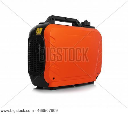 Generator. Inverter Gasoline Generator Isolated On White Background.