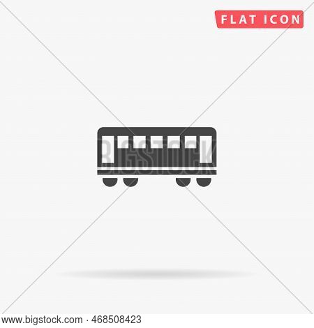 Railcar Flat Vector Icon. Hand Drawn Style Design Illustrations.