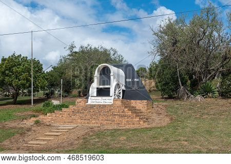 Napier, South Africa - Sep 23, 2022: The Great Trek Monument, Resembling An Ox Wagon, In Napier In T