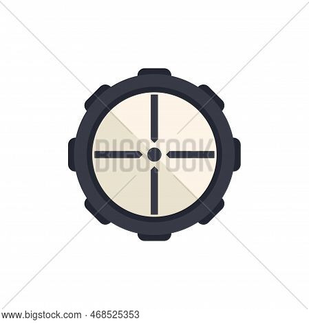 Telescopic Cross Icon Flat Vector. Rifle Scope. Sight Target Isolated