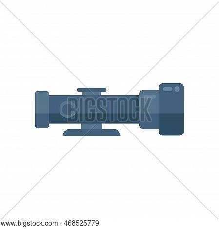 Military Scope Icon Flat Vector. Sight Target. Circle Army Isolated
