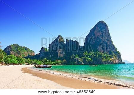Railay Beach In Krabi Thailand