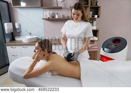 Endosphere Therapy Of Female Body By Cosmetologist In Beauty Salon