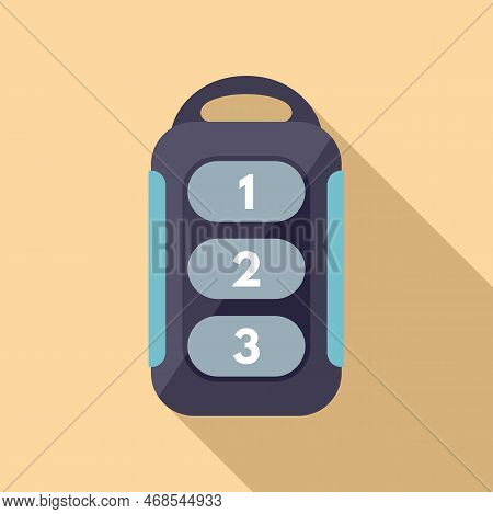 Car Key Icon Flat Vector. Smart Remote. Lock Service