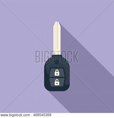 Alarm Car Key Icon Flat Vector. Smart Button. Remote Lock