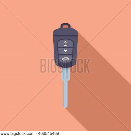Drive Car Key Icon Flat Vector. Remote Button. Digital System