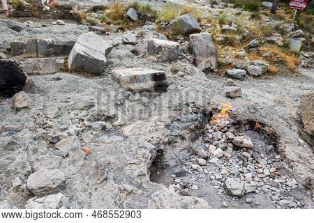 Chimaera Mountain Eternal Fire, Fire From Natural Gas In Rocks (\