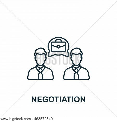 Negotiation Icon. Monochrome Simple Recruitment Icon For Templates, Web Design And Infographics