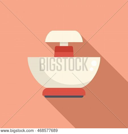 Food Bowl Icon Flat Vector. Pop Corn Machine. Maker Candy