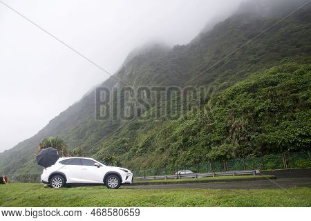 Taipei, Taiwan-4 Dec, 2022: Nanya Lookout At Northern Taipei. It Is Noted For Its Fantastic Rock For