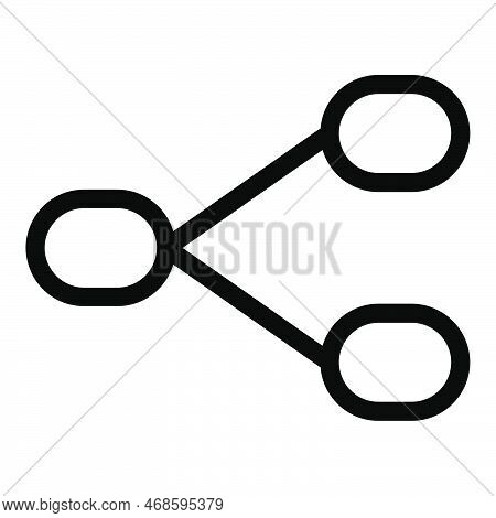 Data Group Icon Line Isolated On White Background. Black Flat Thin Icon On Modern Outline Style. Lin