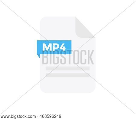File Format Mp4 Logo Design. Document File Icon, Internet, Extension, Sign, Type, Presentation, Grap