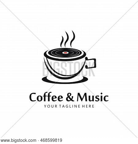 Coffee Music Vector Creative Logo Template