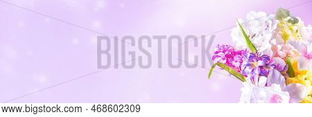 Spring Flowers Greeting Card Background