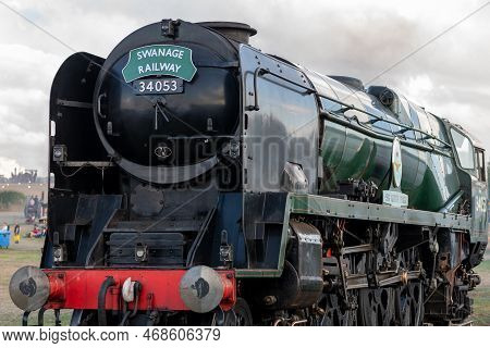 Tarrant Hinton.dorset.united Kingdom.august 25th 2022.a Southern Railway Battle Of Britian Class 4-6