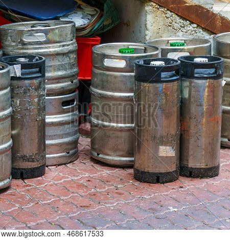 Metal Beer Kegs Or Barrels For Beer