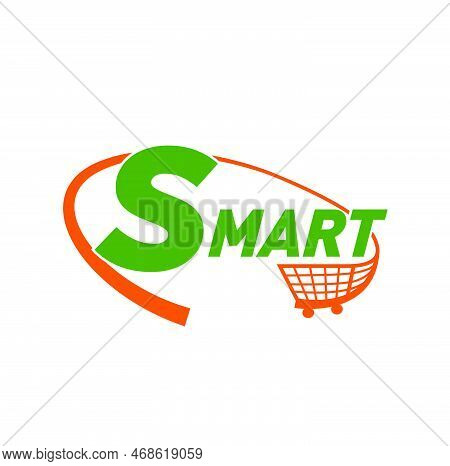 Smart Mart Vector Icon. S Mart Typography Logo.