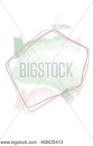 Abstract Line And Water Color Brush Illustration. Can Be Used For Home Decoration