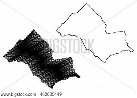 Russas Municipality (ceará State, Municipalities Of Brazil, Federative Republic Of Brazil) Map Vecto