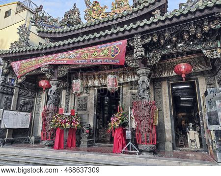 Chiayi, Taiwan- 5 Dec, 2022: View Of Chiayi Cheng Huang Temple Located In Chiayi, Taiwan. It Is A Ch