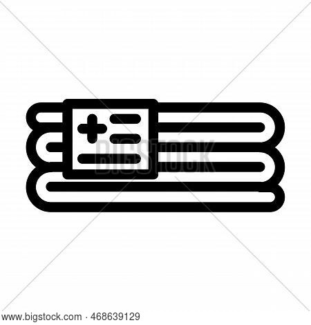 Emergency Blanket First Aid Line Icon Vector. Emergency Blanket First Aid Sign. Isolated Contour Sym