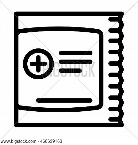 Antiseptic Wipe First Aid Line Icon Vector. Antiseptic Wipe First Aid Sign. Isolated Contour Symbol 
