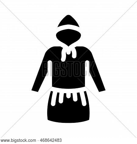 Sweater Dress Tulle Skirt Girl Baby Cloth Glyph Icon Vector. Sweater Dress Tulle Skirt Girl Baby Clo