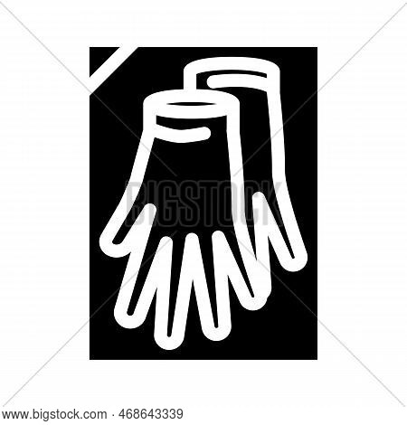 Nonlatex Gloves First Aid Glyph Icon Vector. Nonlatex Gloves First Aid Sign. Isolated Symbol Illustr