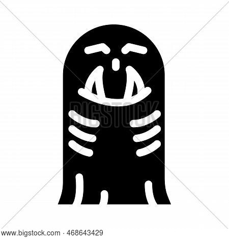 Ghoul Ghost Glyph Icon Vector. Ghoul Ghost Sign. Isolated Symbol Illustration