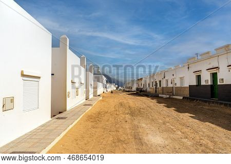 Sandy Streets In Caleta Del Sebo, La Graciosa, Canary Islands