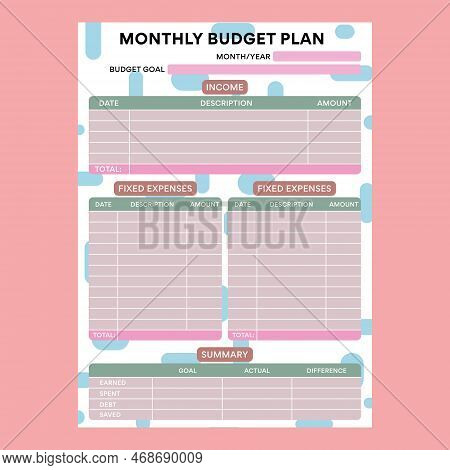 Monthly Budget 벡터 및 사진(무료 체험) | Bigstock
