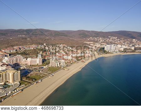 Aerial View Of Resort Of Sunny Beach, Bulgaria
