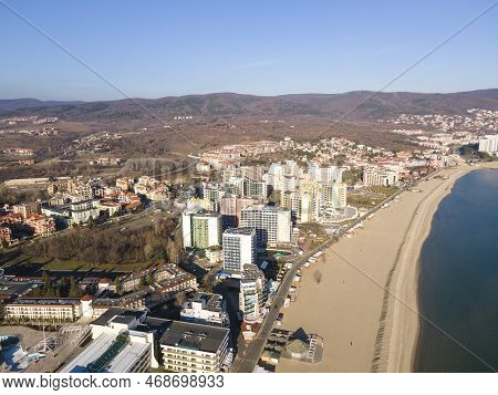 Aerial View Of Resort Of Sunny Beach, Bulgaria