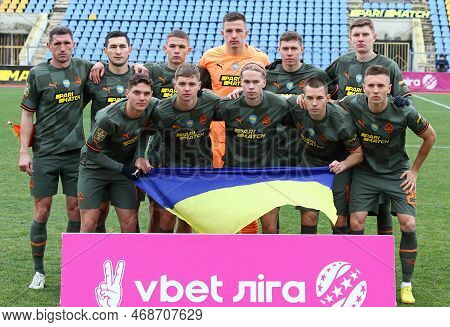 Uzhhorod, Ukraine - November 19, 2022: Shakhtar Donetsk Players Pose For A Group Photo Before The Vb