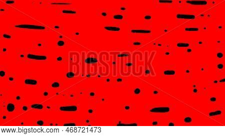 Red Texture With Black Gaps And Bubbles. Bloody Stock Background In Vector Format. Red Color With Bl