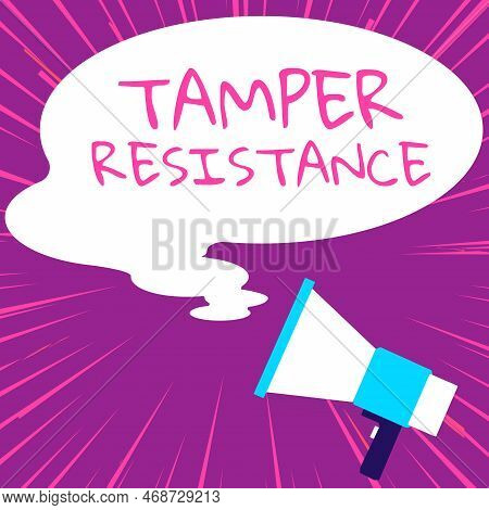 Writing Displaying Text Tamper Resistance. Business Approach Resilent To Physical Harm, Threats, Int